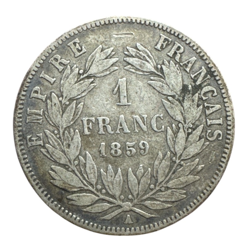 Napoléon III - 1 Franc - 1859 A Paris - TB