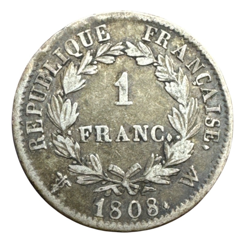 Napoléon empereur - 1 Franc - 1808 W Lille - TB