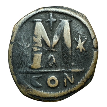 Justinien I - Follis Constantinople - bronze - TB