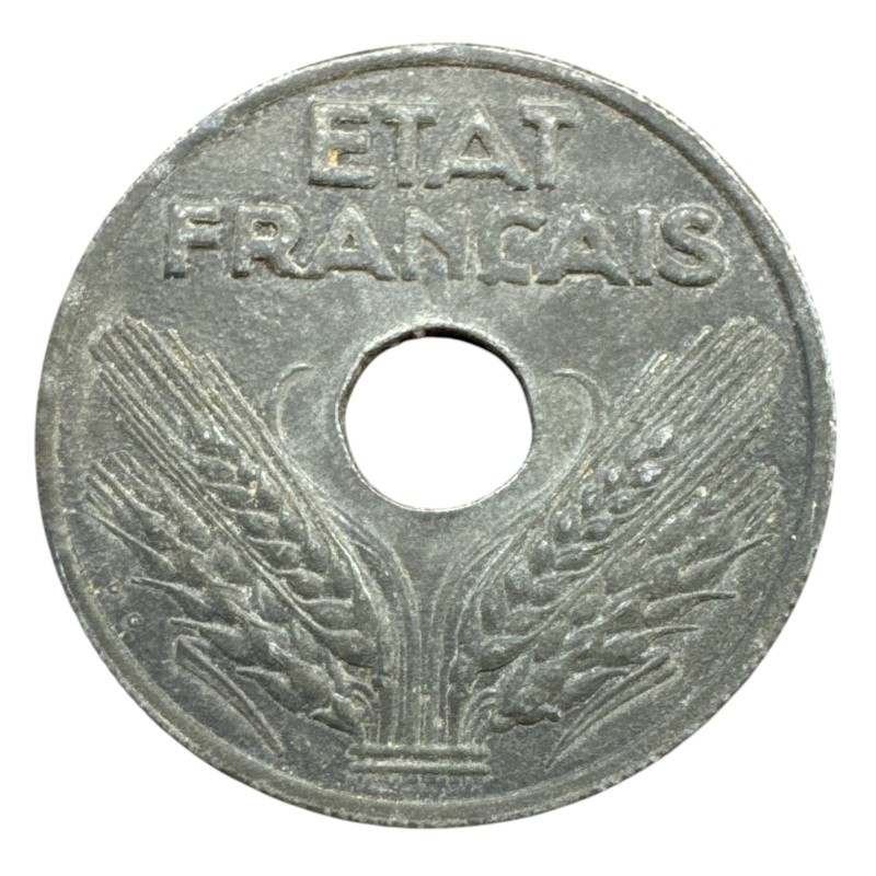 20 Centimes État Français - 1944 - zinc - Type 20 - TTB