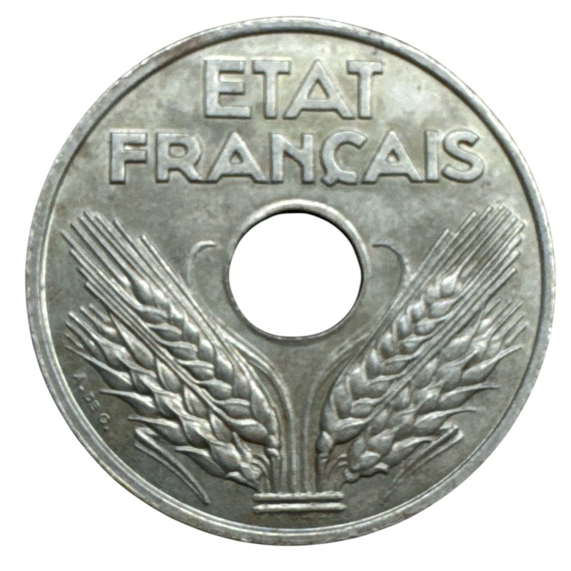20 Centimes État Français - 1944 - fer - SPL