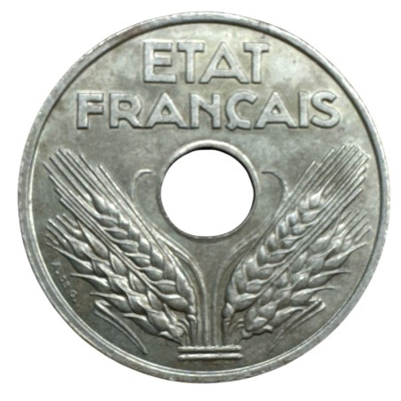 20 Centimes État Français - 1944 - fer - SPL