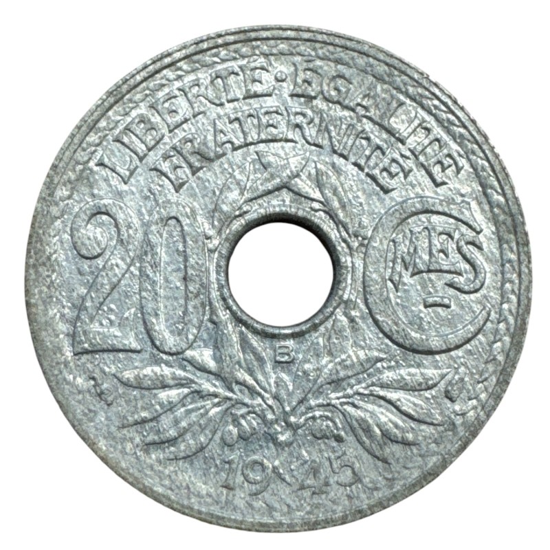 20 Centimes Lindauer - 1945 B - zinc - TTB+