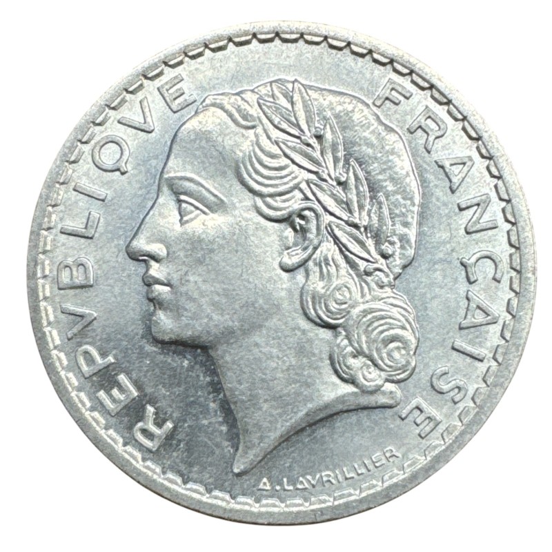 5 Francs Lavrillier - 1947 - 9 ouvert - SUP+