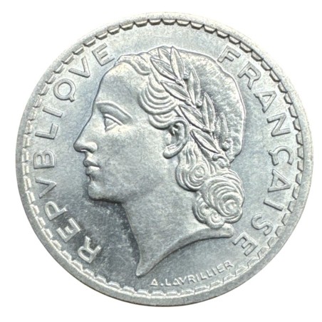 5 Francs Lavrillier - 1947 - 9 ouvert - SUP+