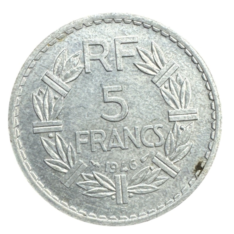5 Francs Lavrillier - 1946 B - SUP