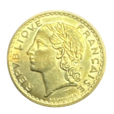 5 Francs Lavrillier - 1939 - bronze-alu - TTB+