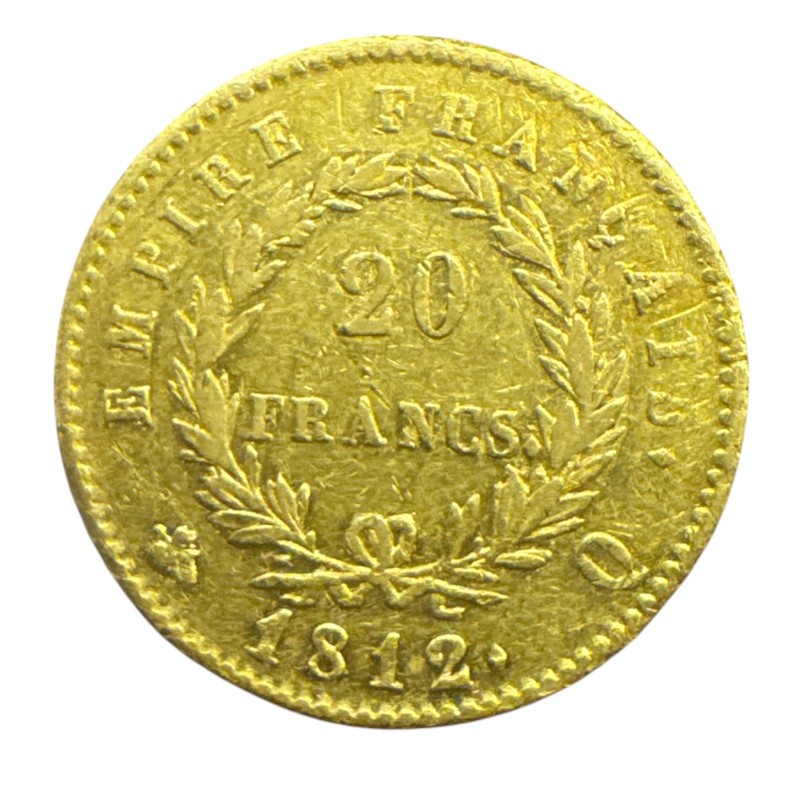 Napoléon empereur - 20 Francs Or - 1812 Q Perpignan - TTB/TTB+