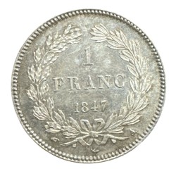 Louis Philippe I - 1 Franc - 1847 A Paris - SUP+ 2