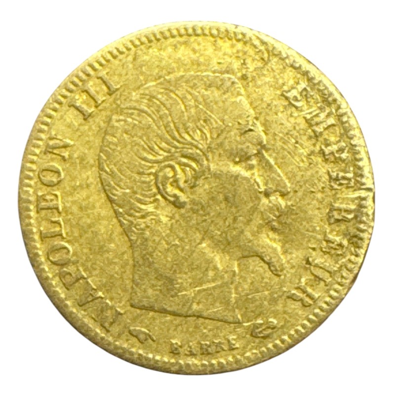 5 Francs Or - 1859 A Paris - Napoléon III Tête nue - TB