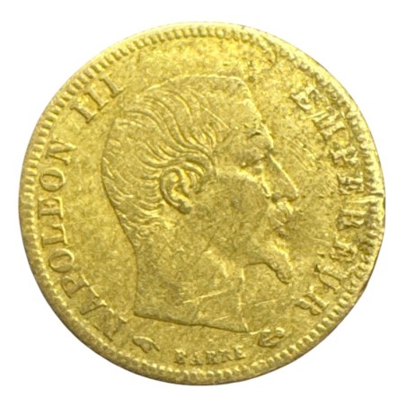 5 Francs Or - 1859 A Paris - Napoléon III Tête nue - TB