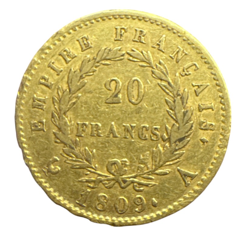Napoléon empereur - 20 Francs Or - 1809 A Paris - TTB
