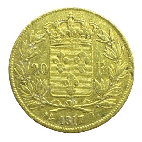 Louis XVIII - 20 Francs Or - 1817 L Bayonne - TTB
