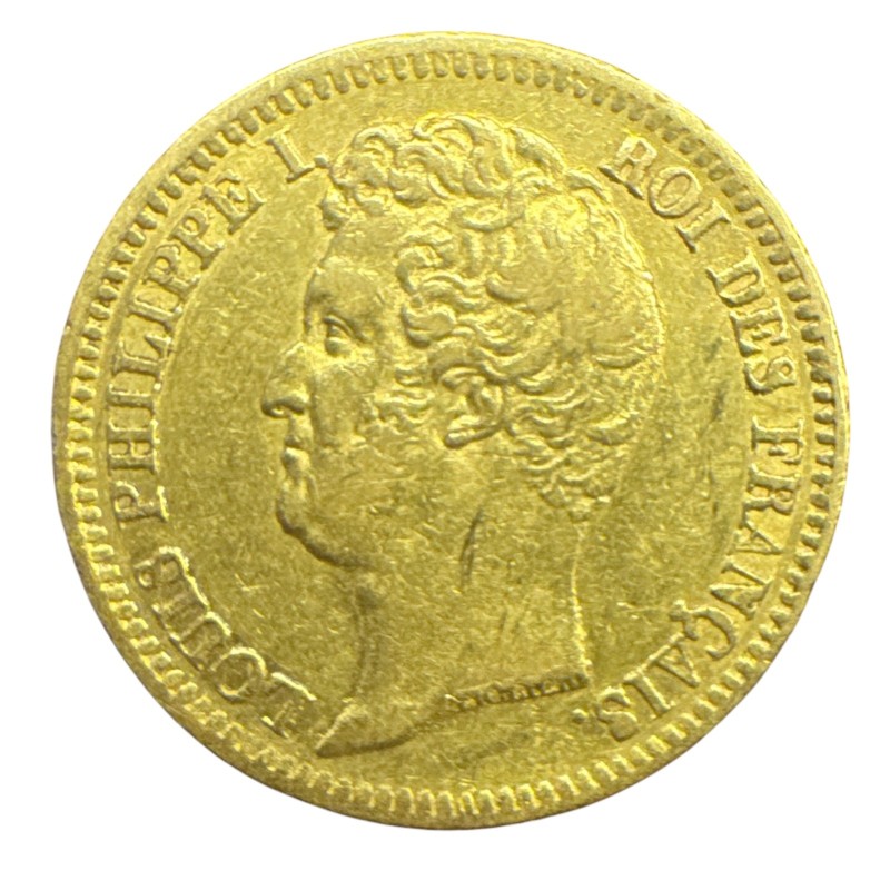 Louis philippe I - 20 Francs Or - 1831 A Paris - Tête nue - Tranche en relief - TB+