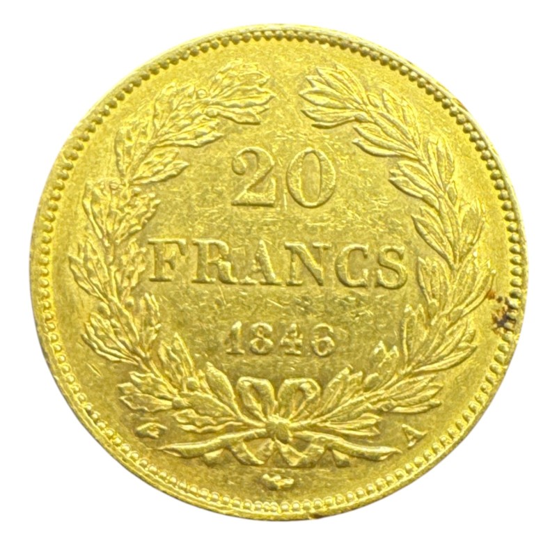Louis philippe I - 20 Francs Or - 1846 A Paris - Tête laurée - TTB+
