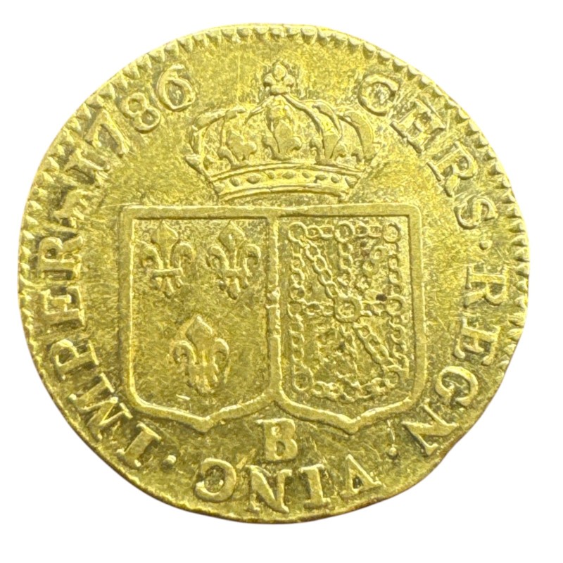 Louis XVI - Louis d'or à la tête nue - 1786 B Rouen - TTB+
