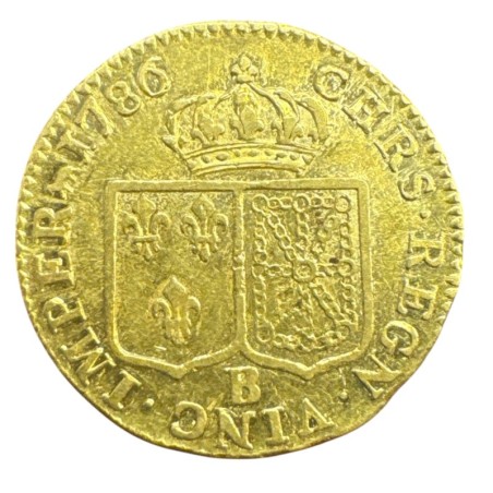 Louis XVI - Louis d'or à la tête nue - 1786 B Rouen - TTB+