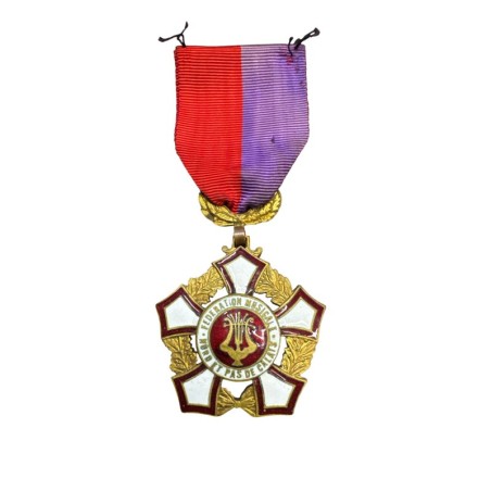 Médaille - Fédération musicale - Nord et pas de calais - ordonnance