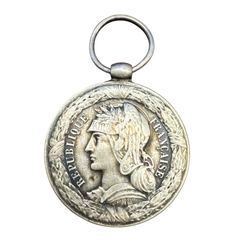 Médaille du Tonkin - 1883-1885 - Type Terre - bélière olive - ordonnance