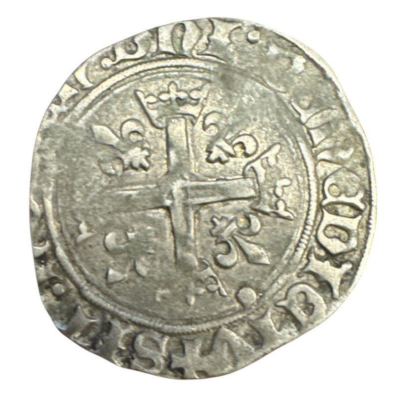 Charles VIII - Dizain Karolus - St Lo - billon - TB+