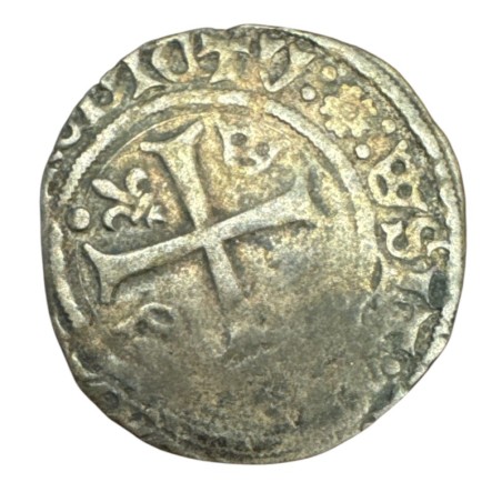 Charles VIII - Liard au dauphin - Dijon - billon - B/TB
