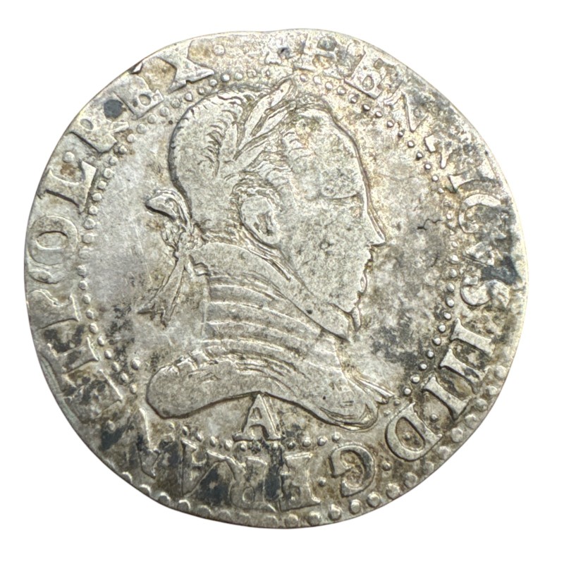 Henri III - Franc au col plat - 1582 A Paris - TB+
