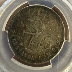 Mexique - 50 Centavos - 1885/3 CN M/H - PCGS AU 50 2