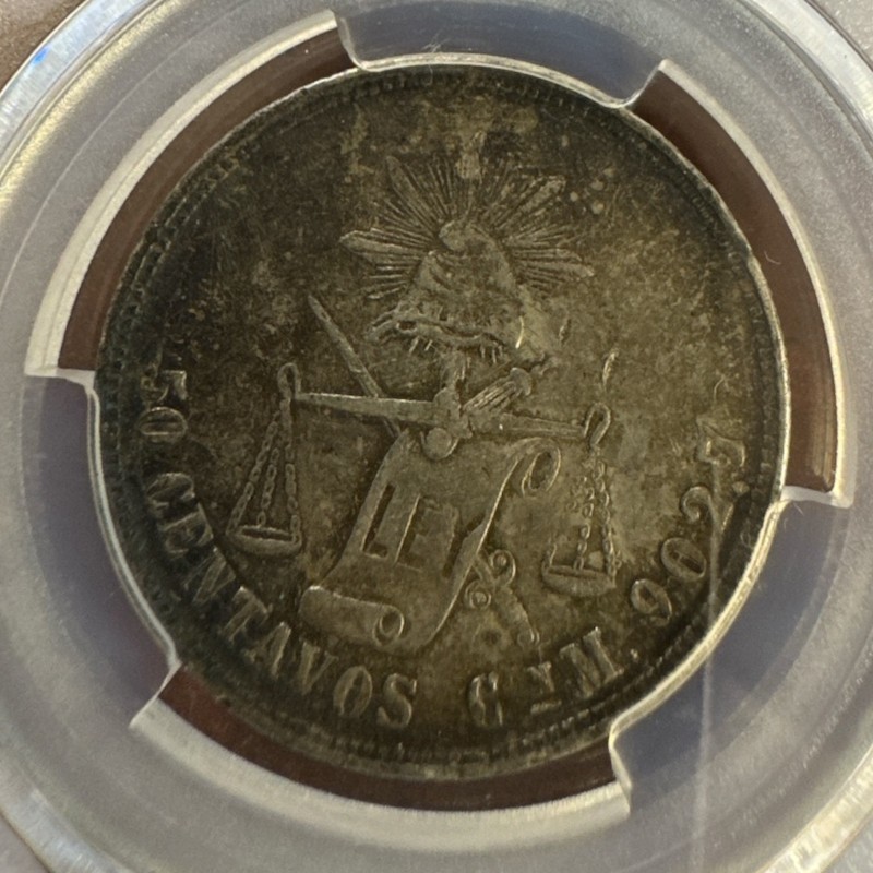 Mexique - 50 Centavos - 1885/3 CN M/H - PCGS AU 50