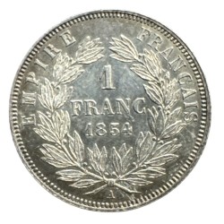 Napoléon III - 1 Franc - 1854 A Paris - SUP+ 2