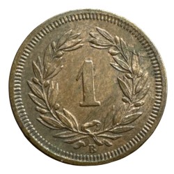 Suisse - 1 Rappen 1870 B - bronze 2