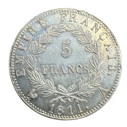 5 Francs Napoléon empereur - 1811 A Paris - SUP+ 2