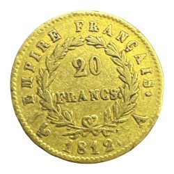 Napoléon empereur - 20 Francs Or - 1812 A Paris - TTB 2