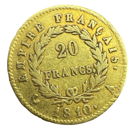 Napoléon empereur - 20 Francs Or - 1810 A Paris - TB+