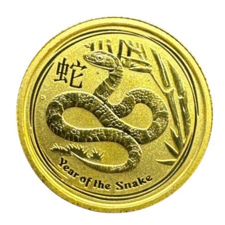 Australie - 15 Dollars 2013 - Année du serpent - or 3,135g 0,999 - 1/10 once or