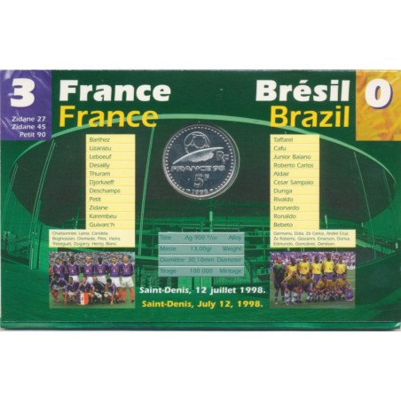 5 Francs Coupe du monde - 1998 - Champion du monde