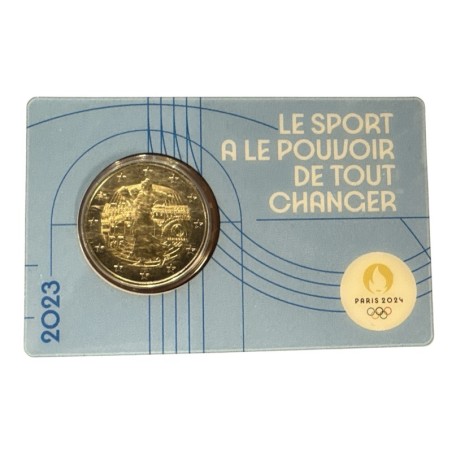2 Euro 2023 - JO Paris 2024 - coincard bleu