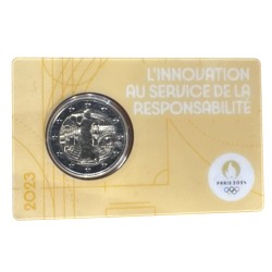 2 Euro 2023 - JO Paris 2024 - coincard jaune