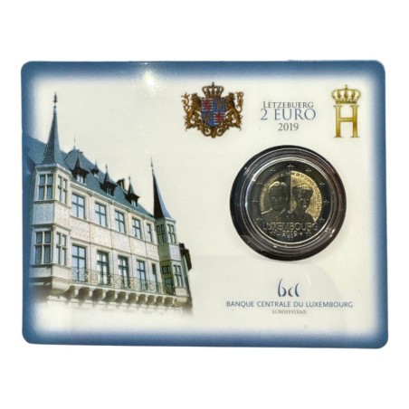 Luxembourg - 2 Euro 2019 coincard - centenaire accession trône grande-duchesse Charlotte
