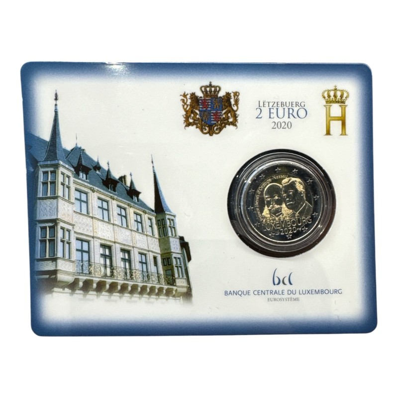 Luxembourg - 2 Euro 2020 coincard - bicentenaire de la naissance du prince Henri