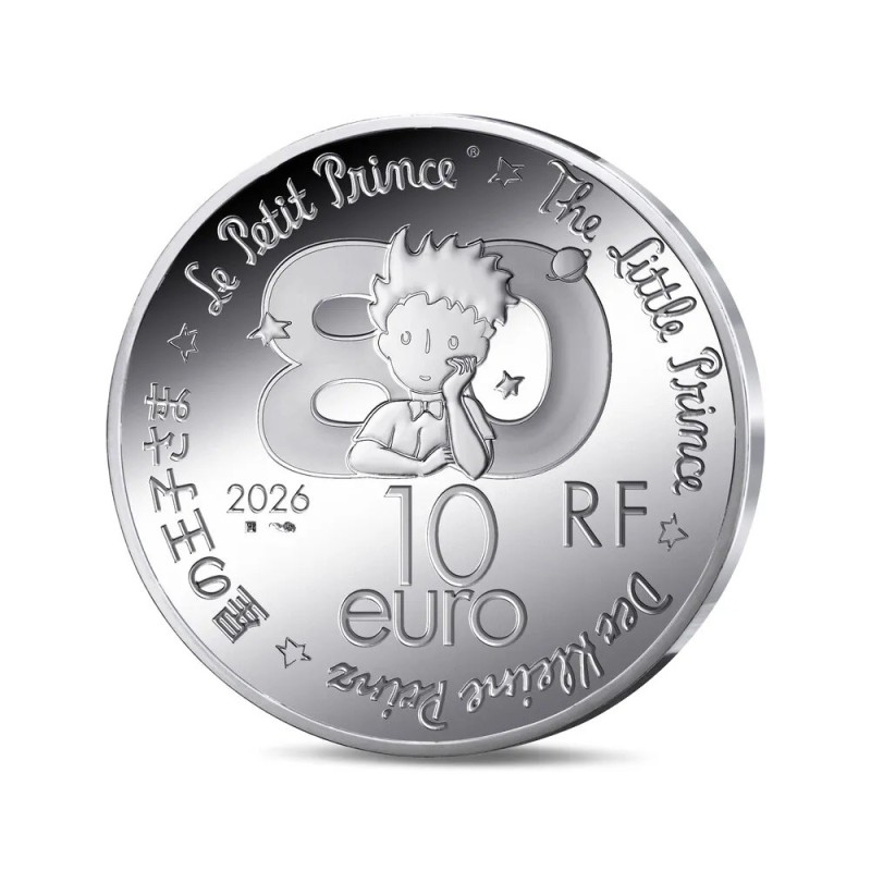 10 Euro 2026 - Petit Prince et le renard - argent belle épreuve colorisée