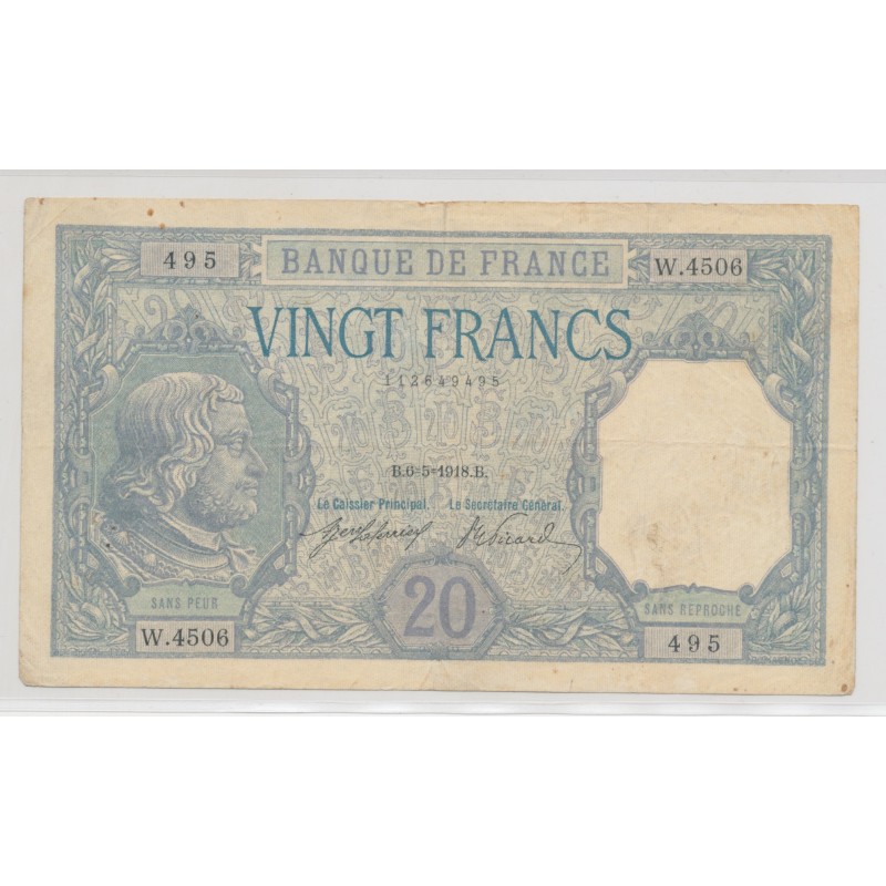 20 Francs Bayard - 6.05.1918