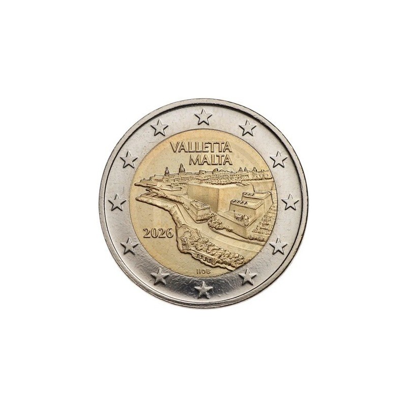Malte - 2 Euro 2026 - Ville fortifiée de la Valette