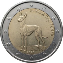 Malte - 2 Euro 2026 - Malte le chien du pharaon