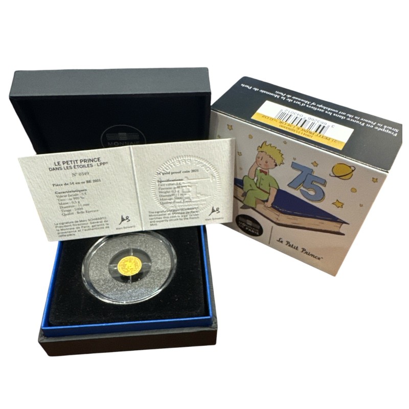 5 Euro 2021 - Le Petit Prince - Or 0,5g 0,999 - 5.000 ex