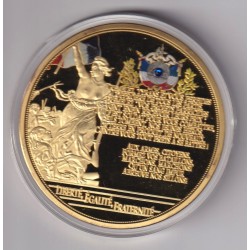 Médaille - Verset N°4 - Collection Liberté égalité fraternité - couleur et insert swarovski - 70mm