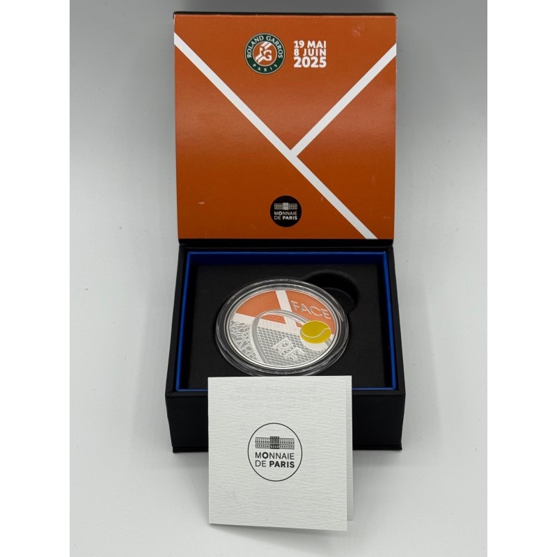 10 Euro 2025 - Rolans Garros - argent colorisé