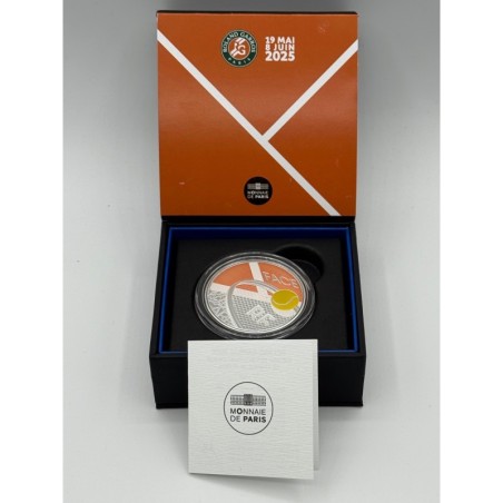10 Euro 2025 - Rolans Garros - argent colorisé