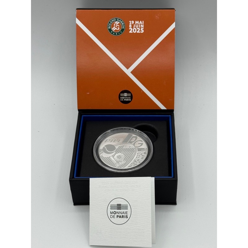 10 Euro 2025 - Rolans Garros - argent colorisé