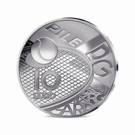 10 Euro 2025 - Rolans Garros - argent colorisé