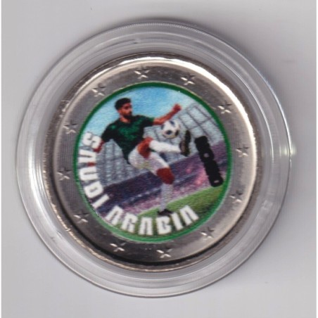 2 Euro - Arabie saoudite - coupe du monde Football 2026 - en couleur